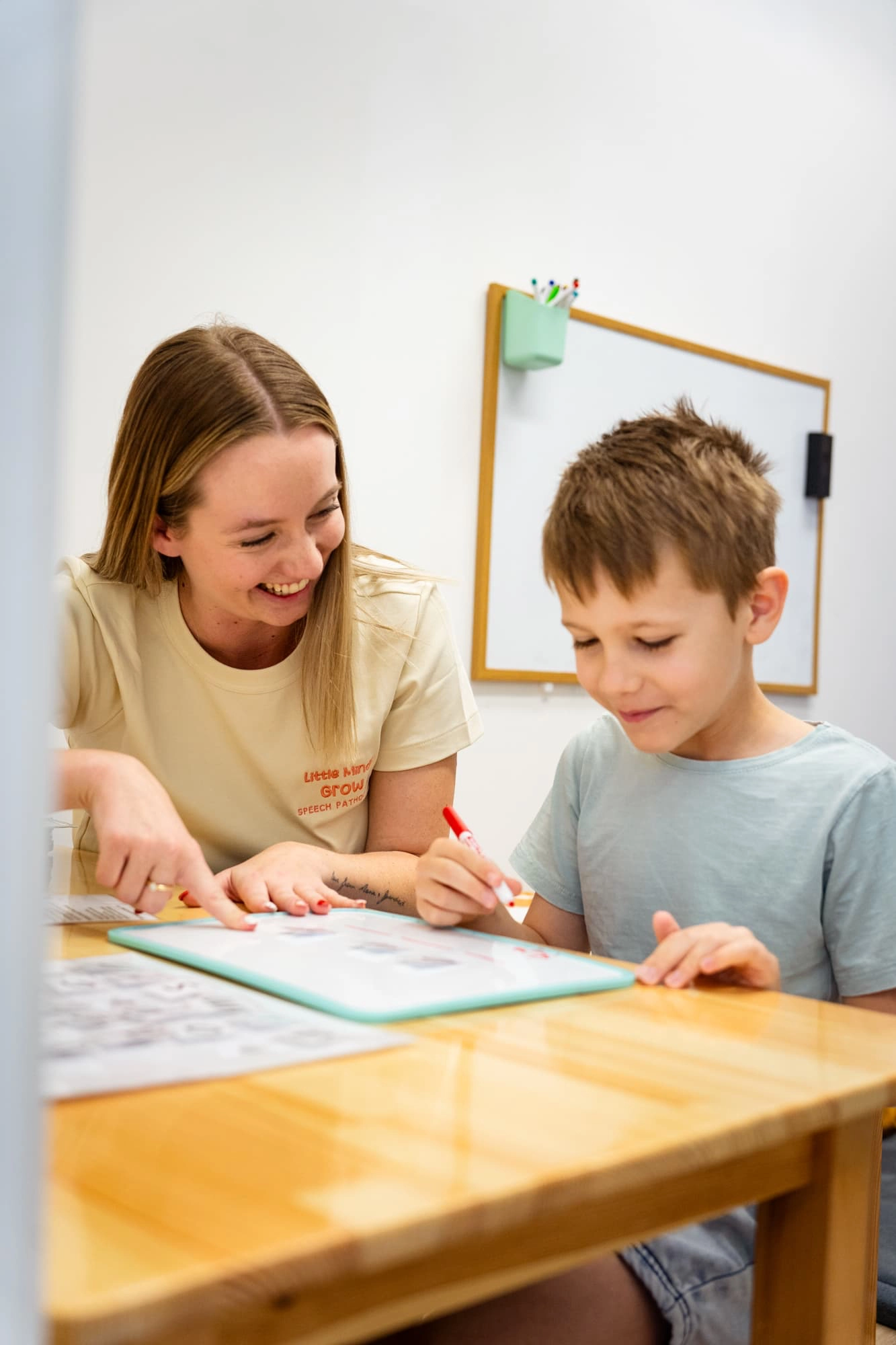 Paediatric childrens literacy therapy support session