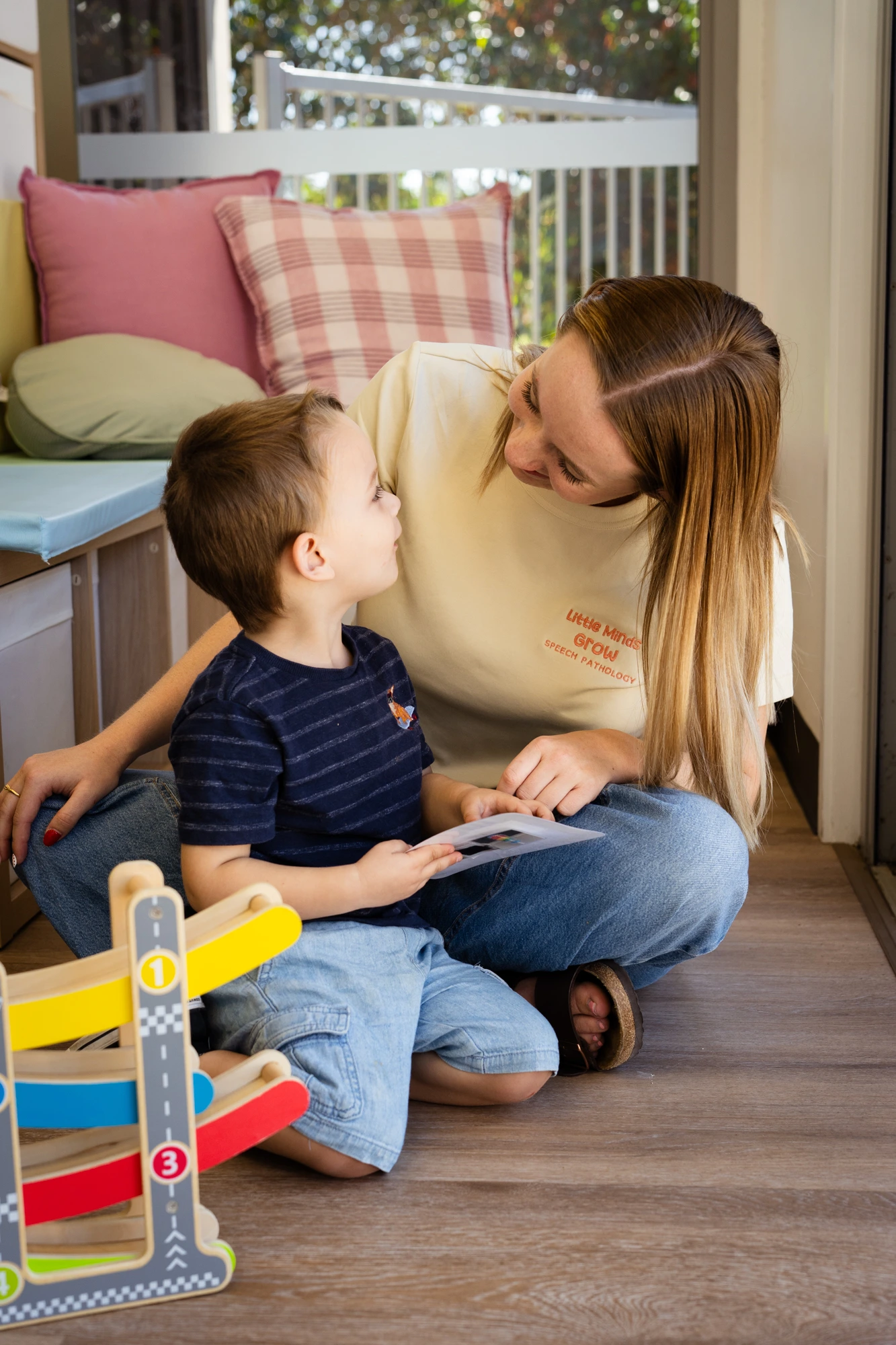 Paediatric childrens speech therapy support session